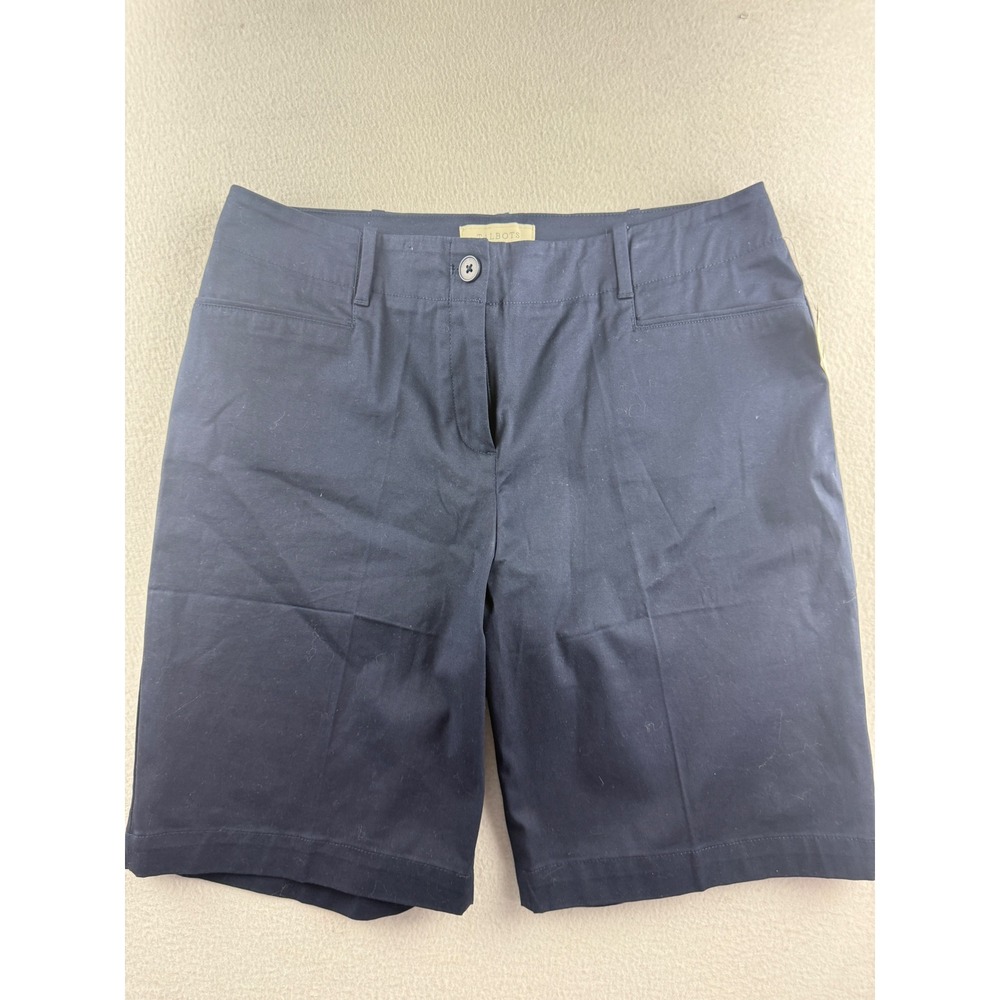 Talbots Petites Navy Blue Chino Shorts Womens Size 10P New With Tags‎ NWT